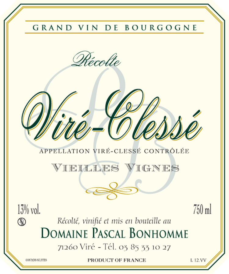 Domaine Pascal BONHOMME à Viré-Clessé