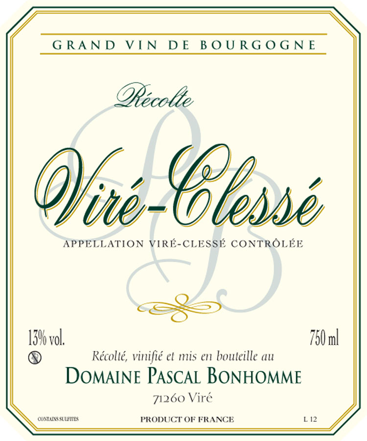 Domaine Pascal BONHOMME à Viré-Clessé